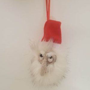 New in box Santa Claus head ornament handmade